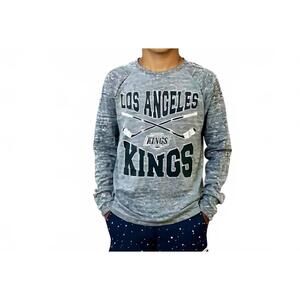 NEW LA KINGS boys' classic cross long sleeve tee in gray